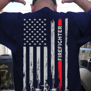 Firefighter the job – America flag, independence day