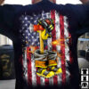 Firefighter the job – America flag, the independence day