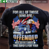 For all of those who are offended by my red white blue this bird’s for you – Truck driver and eagle