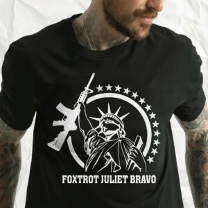 Foxtrot juliet bravo – Statue of Liberty, Armed Liberty statue, Liberty with gun