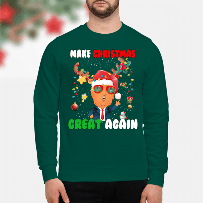 Funny Donald Trump Reindeer Santa Hat Christmas Shirt - Make Christmas Great Again Funny Donald Trump Reindeer Santa Hat Christmas Shirt - Make Christmas Great Again