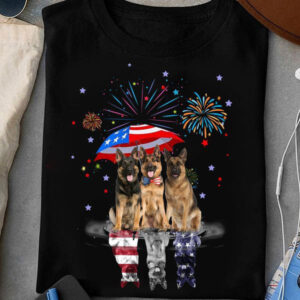 German Shepherd, Dog Lover, Independence Day, 4th Of July, American Flag