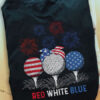 Golf Lover, Red White Blue, Independence Day, 4th Of July, American Flag