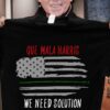 Green line American flag – Que mala harris we need solution