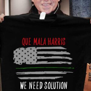 Green line American flag – Que mala harris we need solution