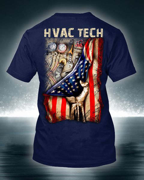 HVAC Tech, American HVAC, American Shirt HVAC Tech, American HVAC, American Shirt