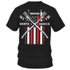 Honor serve rescue – The axe and America flag