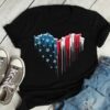 Horse Heart American Flag – America independence day, horse lover