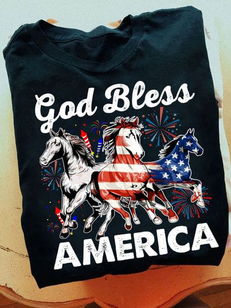 Horse Lover, American Horse, God Bless America, Independence Day, 4th Of July Horse Lover, American Horse, God Bless America, Independence Day, 4th Of July