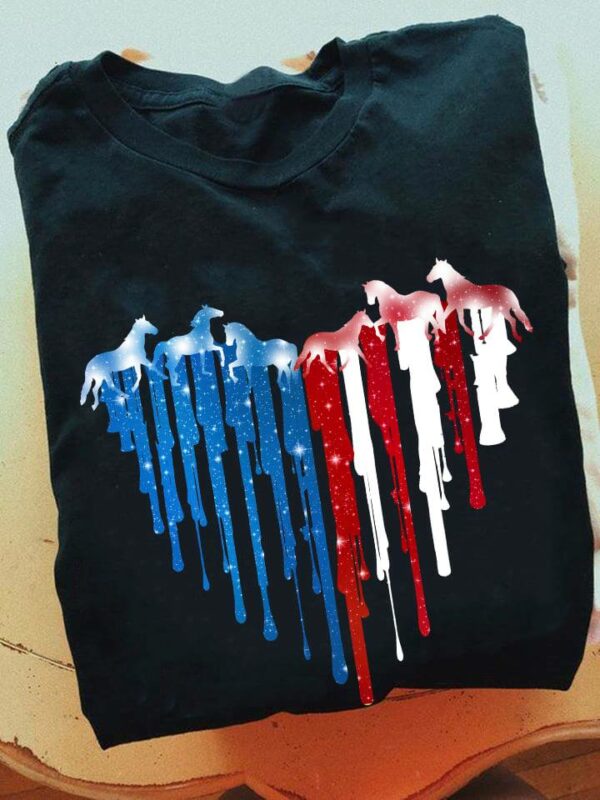 Horse and America flag – Horse lover