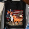 Horse and god’s cross – America flag