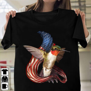 Hummingbird with america flag – The independence day