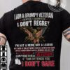 I am a grumpy veteran I served I sacrified I don’t regret – Eagles with America flag, independence day