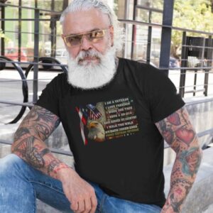I am a veteran I love freedom I wore dog tags I have a DD214 my dath never ends proud Vietnam veteran eagle American flag