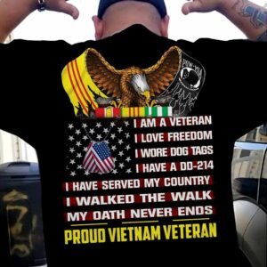 I am a veteran I love freedom I wore dog tags – Proud vietnam veteran, Vietnam war anniversary