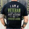 I am a veteran to save time let’s just assume that i’m never wrong