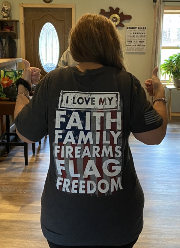 I love my faith family firearms flag freedom – America flag