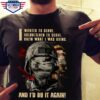 I wanted to serve volunteered to serve knew what I was doing and I’d do it again veteran US flag silhouette