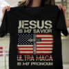 Jesus Is My Savior Ultra Maga Is My Pronoun, American Flag, God Cross, Independence Day, 4th Of July