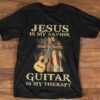 Jesus is my savior Guitar is my therapy – American guitar lover, America flag