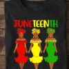 Juneteenth black women in beautiful dresses African American freedom