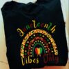 Juneteenth vibes only rainbow African American freedom