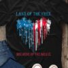 Land of the free because of the brave – America flag with turtle