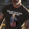 Make sure you put trash where it belongs Biden American flag Garbage can