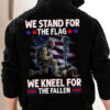 Memorial Day, We Stand For The Flag, We Kneel For The Fallen, American Flag