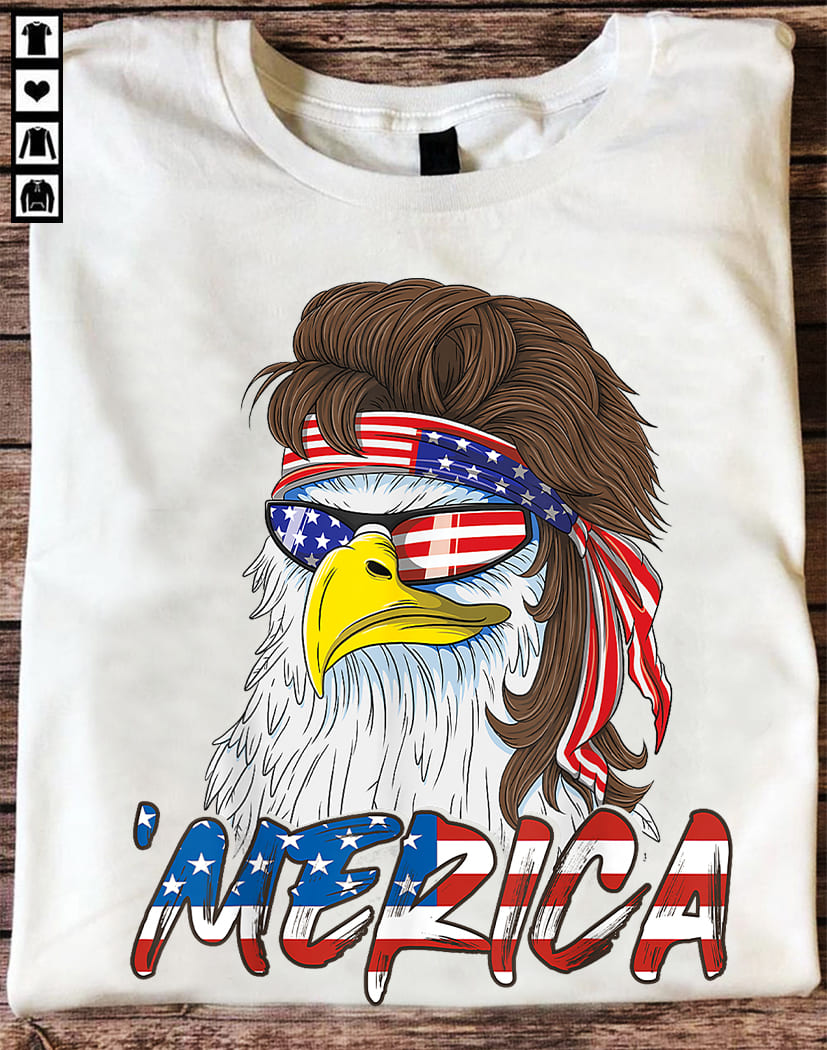 Merica cool eagle with glasses Independence day Merica cool eagle with glasses Independence day