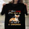 My heart is held by the paws of a Chihuahua – American loves Chihuahua, T-shirt for dog lover