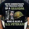 Never underestimate the tenacious power of a grandpa who is also a US veteran military shoes helmet