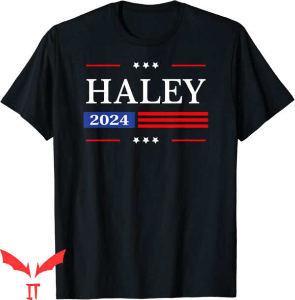 Nikki Haley T-Shirt 2024 American Flag Usa Flag Haley