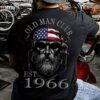 Old man club est 1966 – Man with america flag