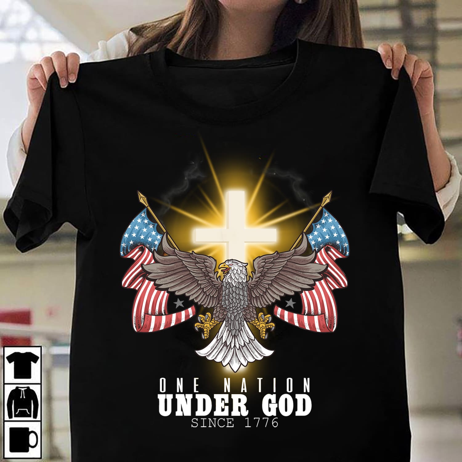 One nation under God - America flag, eagle symbol of America One nation under God - America flag, eagle symbol of America