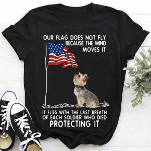 Our flag does not fly because the wind moves it – America flag, Shih Tzu dog, dog lover