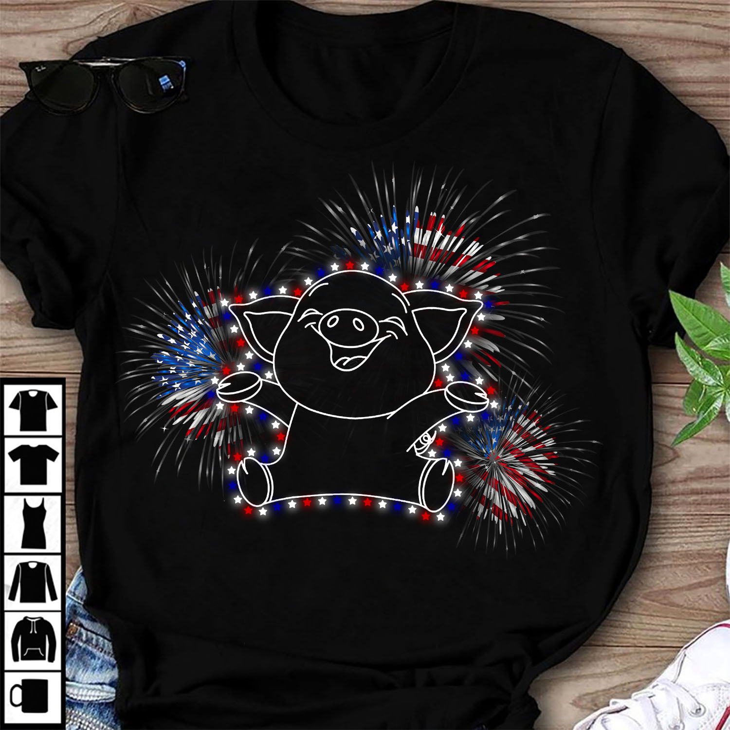 Pig Lover And America Flag - Independence Day, 4th of july Pig Lover And America Flag - Independence Day, 4th of july