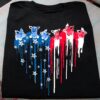 Pig and America flag – America independence day
