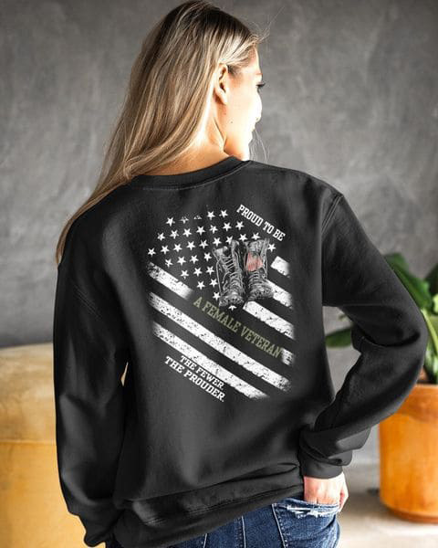 Proud To Be A Female Veteran The Pewer The Prouder, Veteran Day, American Veteran Proud To Be A Female Veteran The Pewer The Prouder, Veteran Day, American Veteran