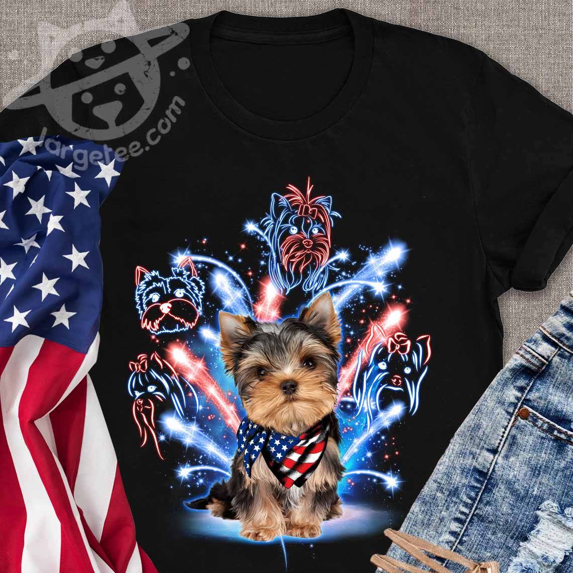 Shih Tzu dog and America flag - Dog lover, independence day Shih Tzu dog and America flag - Dog lover, independence day