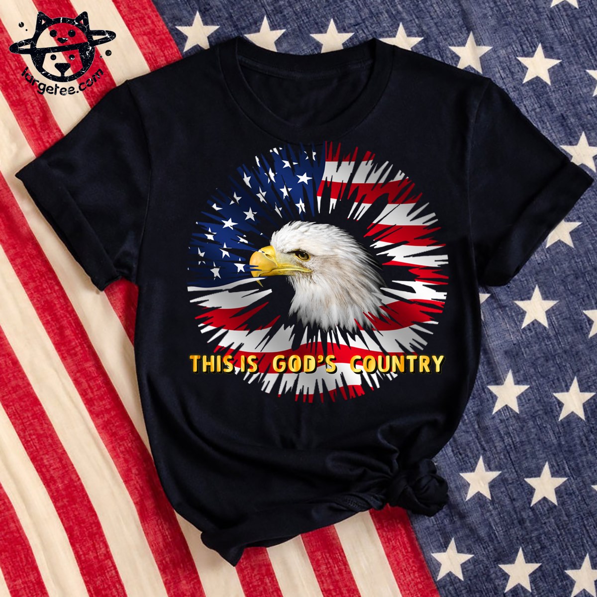 This is god's country - Eagle and america flag This is god's country - Eagle and america flag