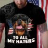 To all my haters – Pitbull dog and America flag