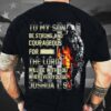 To my son, be strong an courageous – American veterans T-shirt, Lord be with you