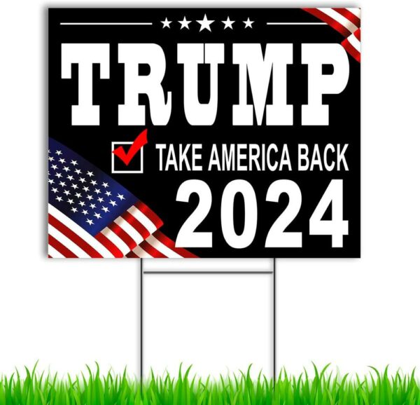 Trump 2024 Yard Sign Merchandise Political