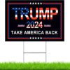 Trump 2024 Yard Sign Take America Back Political Campagne