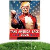 Trump 2024 Yard Sign Take America Back Voted Patriotic