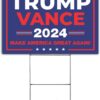 Trump 2024 Yard Sign Trump Vance 2024 Jd Vance Maga