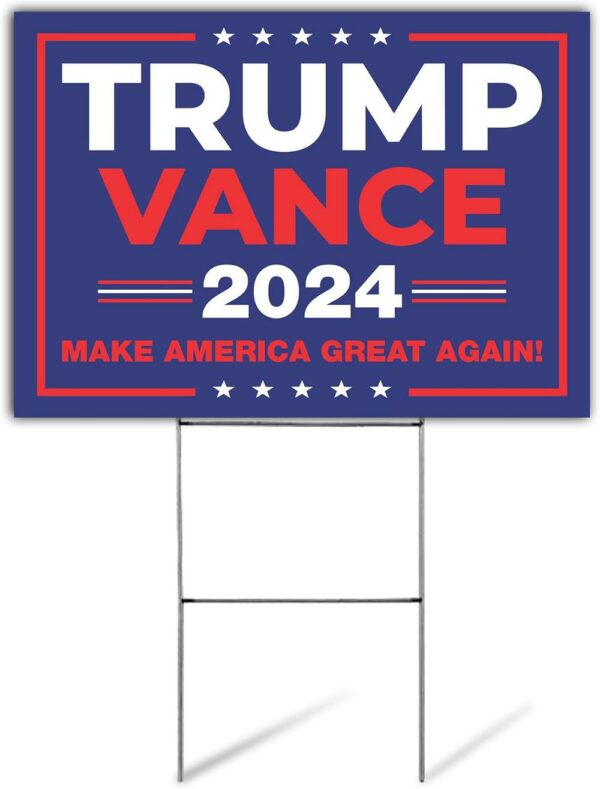 Trump 2024 Yard Sign Trump Vance 2024 Jd Vance Maga