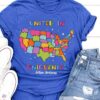 United in uniqueness – Autism awareness, America map