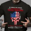 We embrace free thought we stand up to political correctness, America president, Donald Trump America flag